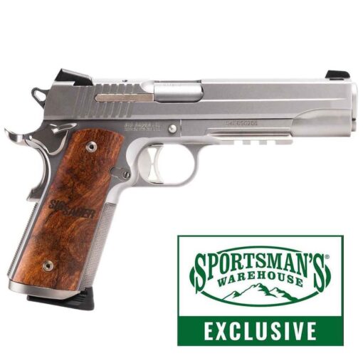 sig sauer 1911 45 auto acp 5in stainlessmaple semi automatic pistol 81 rounds 1647659 1