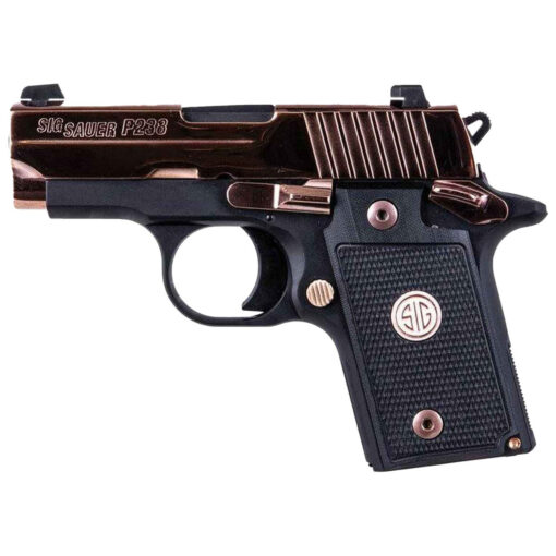 sig sauer p238 380 auto acp 27in rose gold pvdblack pistol 61 rounds 1620125 1