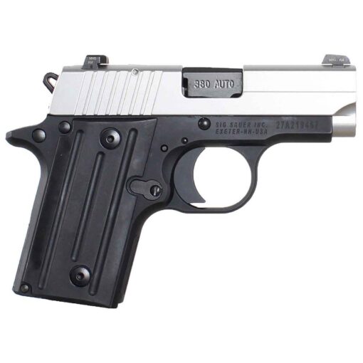 sig sauer p238 two tone 380 auto acp 27in stainless pistol 61 rounds california compliant 1311005 1